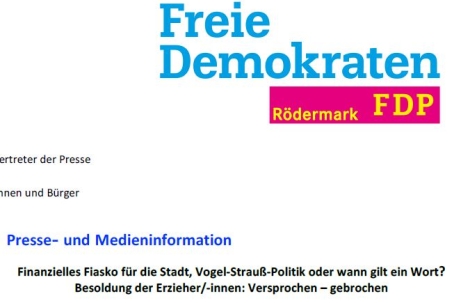 FDP Erzieher. Finanzielles Fiasko?