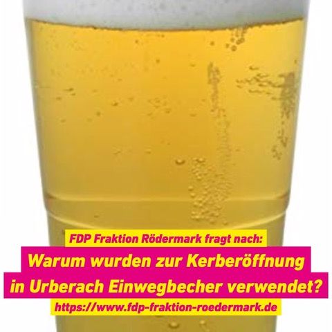 Einwegbecher zur Kerb in Urberach.